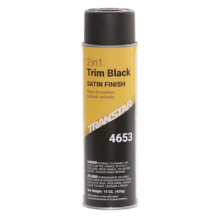 Transtar Autobody Technology 2 in 1 Trim Black Satin, 20 oz, Can 4653